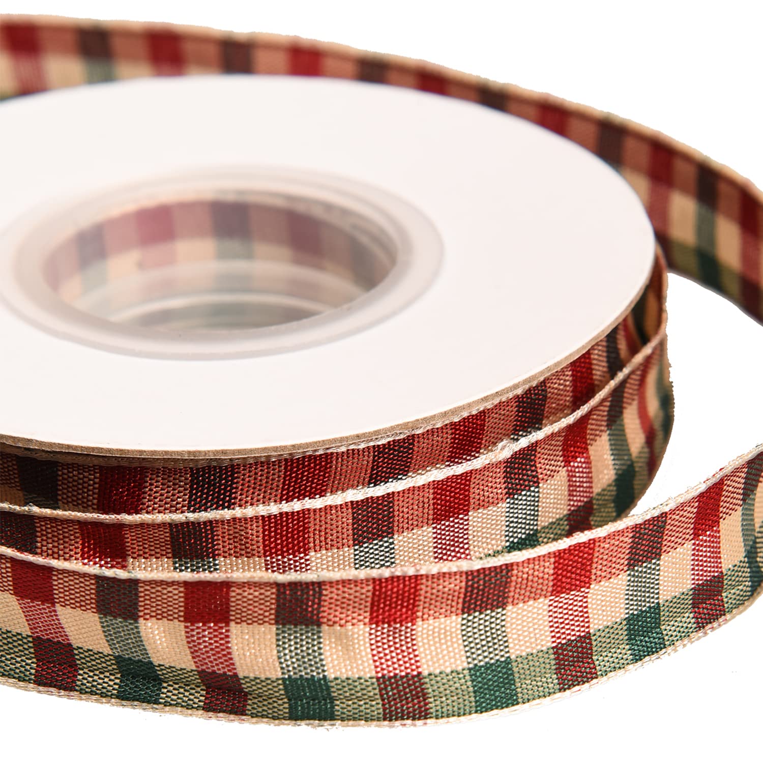 XNHIU 20 Yards x 15mm Tartan Ribbon Country Tartan Ribbon Christmas Ribbon for Christmas Tree Bow Floral Arts DIY (15mm) - Image 2