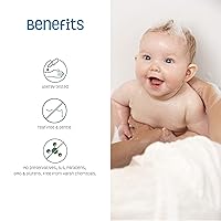 Vista 2 de Nature's Baby - Acondicionador y desenredante para bebés, formulado específicamente para problemas y pieles sensibles, sin desgarros, sin sulfato ni