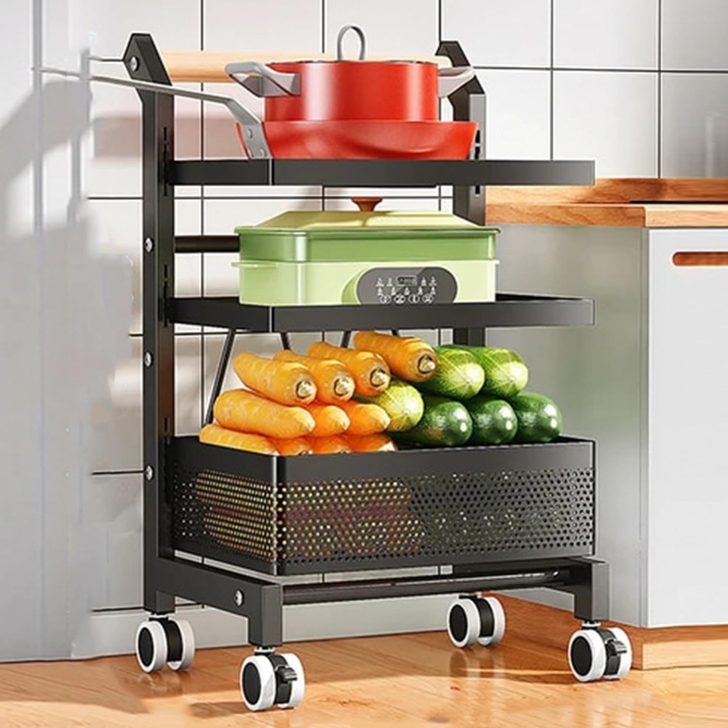 See full amazon price history chart for IBELL Metal Vr6866-4L Multi-Purpose Storage Trolley With Wheels, 4 Tier Cart For Kitchen, Living Room, Office (Black) IBELL Metal Vr6866-4L Multi-Purpose Storage Trolley With Wheels, 4 Tier Cart For Kitchen, Living Room, Office (Black) (B0CZRV1CFS) Amazon Price History, Amazon Price Tracker