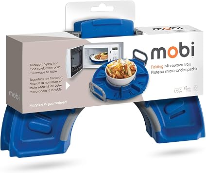 Mobi MT-1B Folding Microwave Tray, Marine Blue