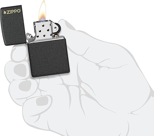 Vista 198 de Zippo Encendedor crepitante color negro.