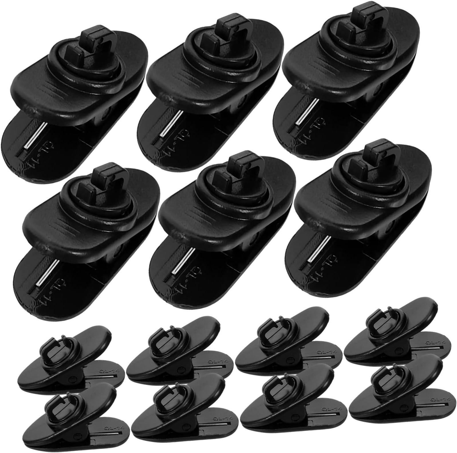 30pcs Small Lapel Microphone Clips Rotatable Clamp, Mini Mic Wire Clips Replacement for Collar, Tie, and Clothing, Suitable for Wired Lapel Microphones