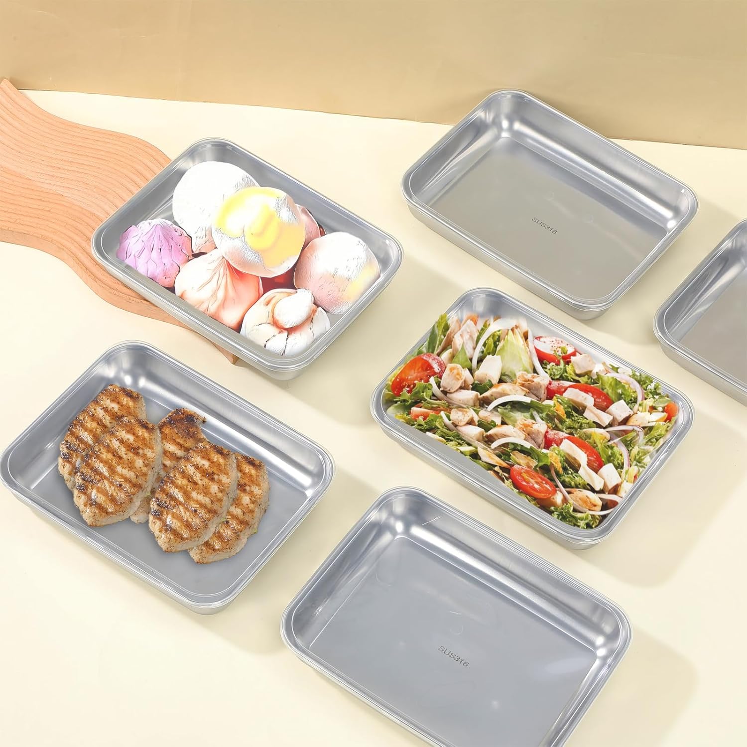 6Pack Stainless Steel Lunch Box with Free Seal, Leakproof, Lid Food Container, Reusable Food Storage Container for Travel and Work, Dishwasher Safe, Freezer Safe - Image 7