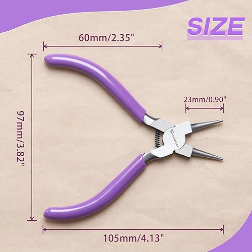Miniatura 24 de SPEEDWOX Alicates de punta de aguja doblada con mandíbula dentada, alicates de punta larga doblados, alicates removedores de aguja, herramientas