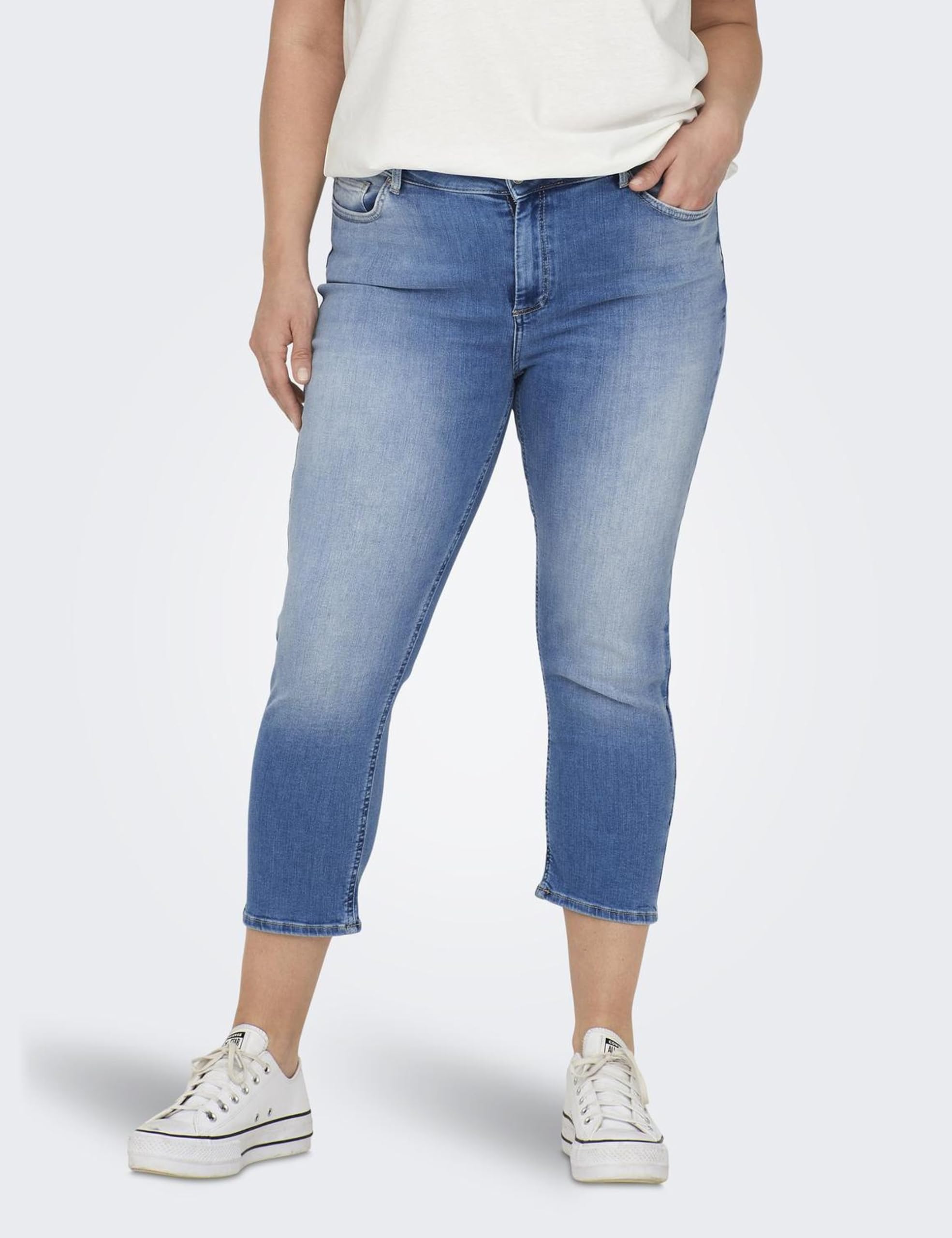 CARMAKOMA Regular fit Jeans CARWILLY Mid Waist Capri Skinny Fit Jeans