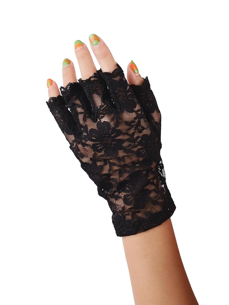 Amazon.com: Sacina Black Lace Gloves For Women, Short