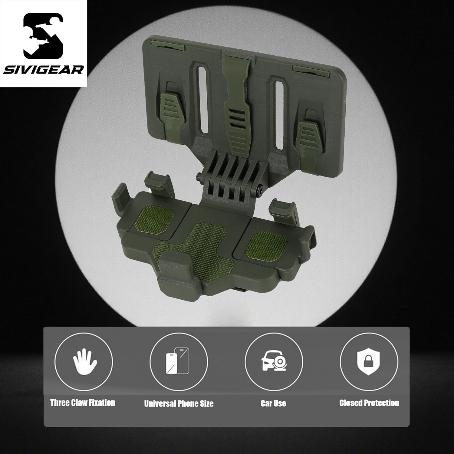 Tactical Phone Holder Available in Full Size Plate Carrier Phone Mount Adjust Nylon Molle Phones Holder for Tactical,Car,Office
