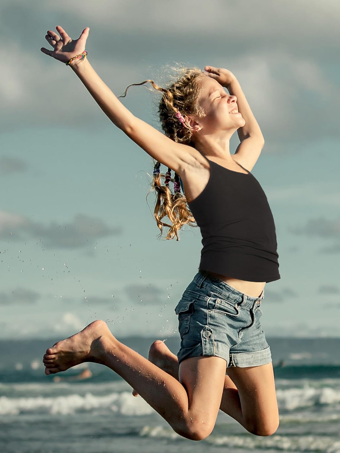 Boao 3 Pieces Girls Dance Tank Tops Racerback Camisole Undershirts Spaghetti Strap Camis Dance Clothes Tank Tops for Girls - Image 2