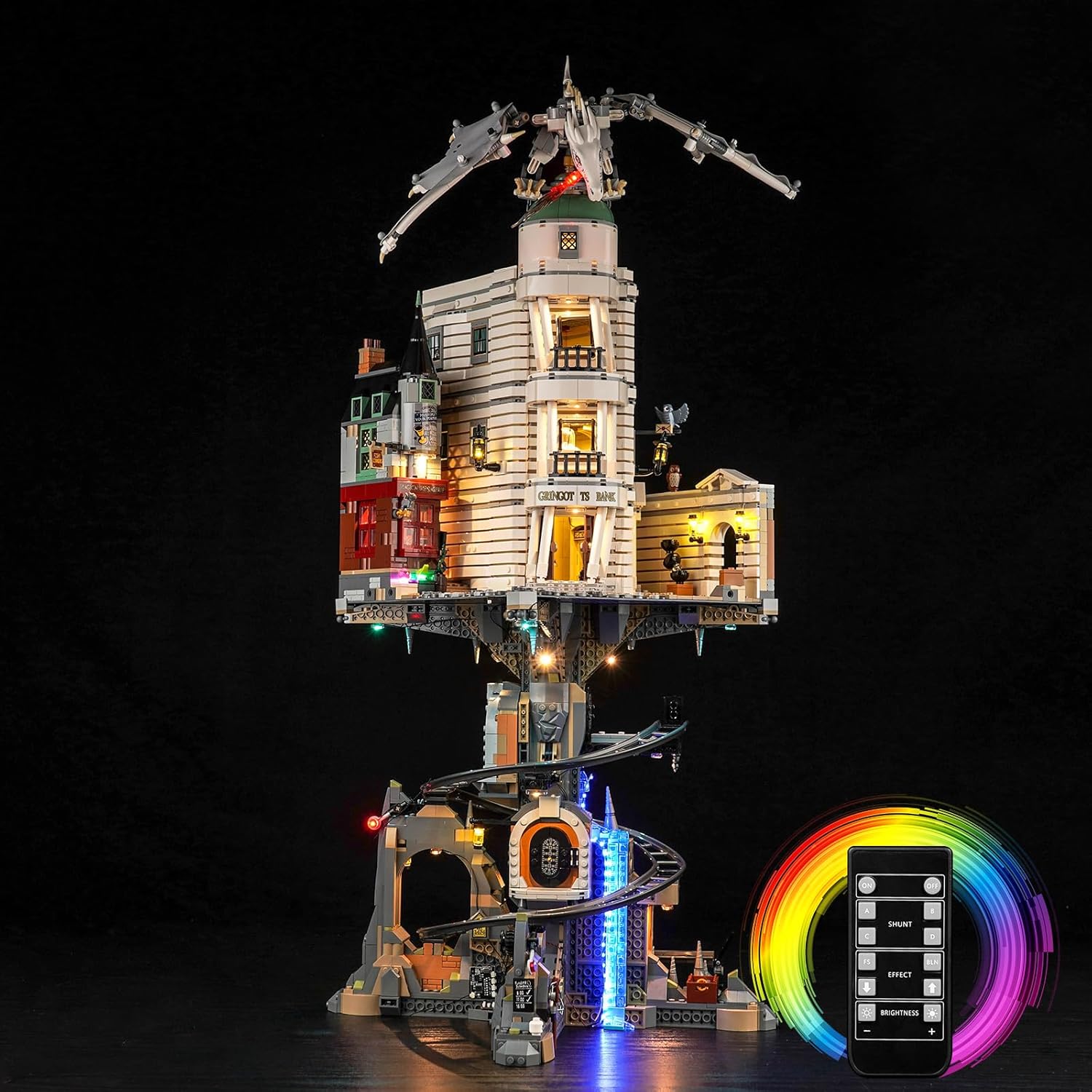 BrickBling LED Lighting Kit Compatible with Lego Gringotts Wizarding Bank Building Set, Musice Verison Lights Compatible with Lego 76417-Lights Only, No Model