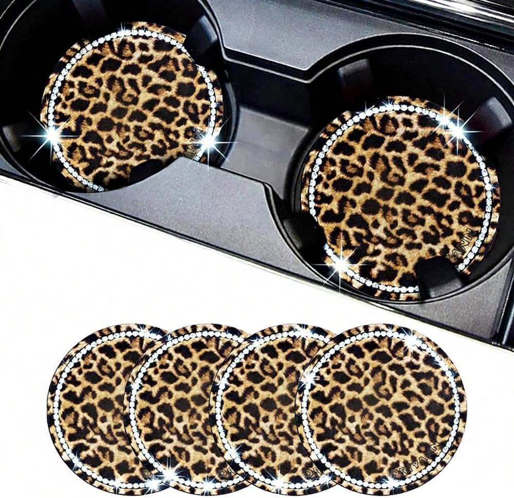Portavasos de silicona para auto, 4 piezas, amarillo