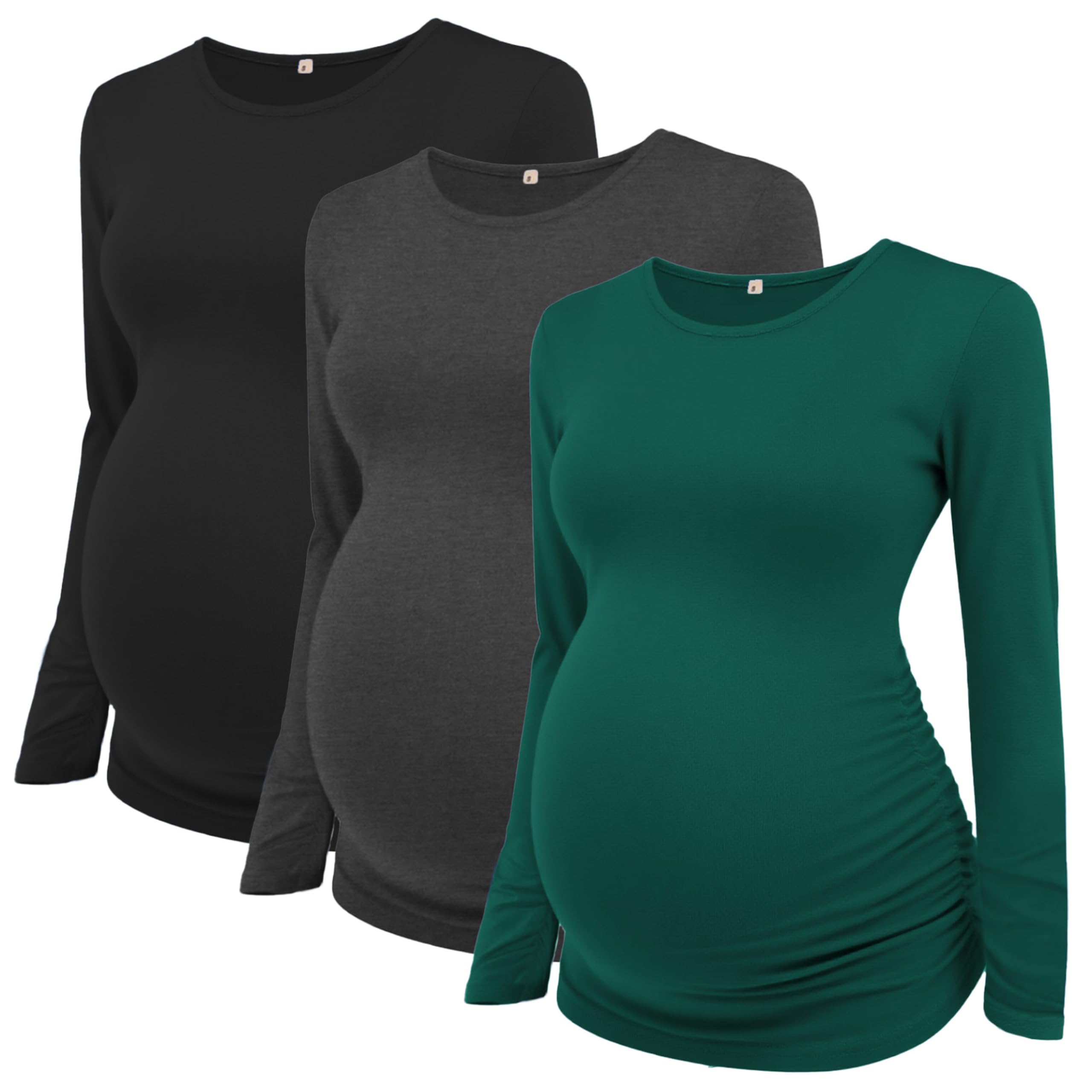Damen Umstandsmode Lange ärmel 3er Pack Umstandsshirt