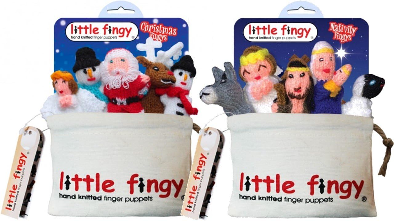 Christmas and Nativity Finger Puppet Gift Sets by Little Fingy - 10 Delightful finger puppets