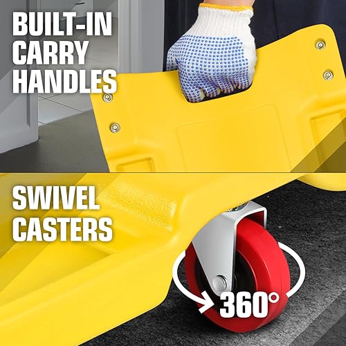 Miniatura 62 de DNA MOTORING Enredadera de plástico de perfil bajo de 40 pulgadas con reposacabezas acolchado, bandejas de herramientas y 6 ruedas, verde