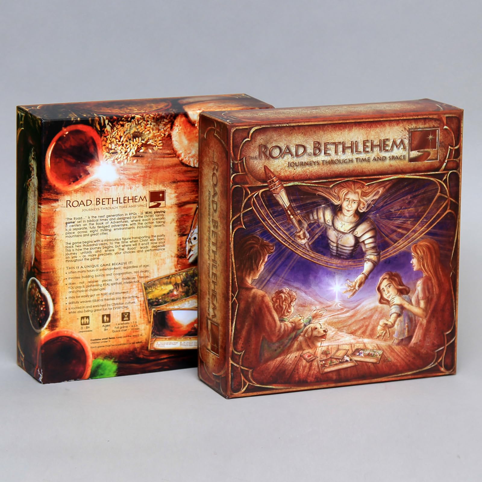 The Road to Bethlehem, Journeys Through Time and Space, Ages 8+, 3-8 Players, 60 Minutes Playing Time, Board Game, Roman