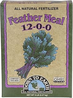 Down to Earth Organic Feather Meal Fertilizer Mix 12-0-0, 5 lb