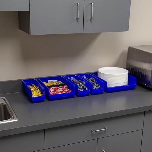 Vista 29 de Akro-Mils 30170 - Caja de plástico para estantes anidados, (12 x 11 x 4 pulgadas), color rojo, (paquete de 12)