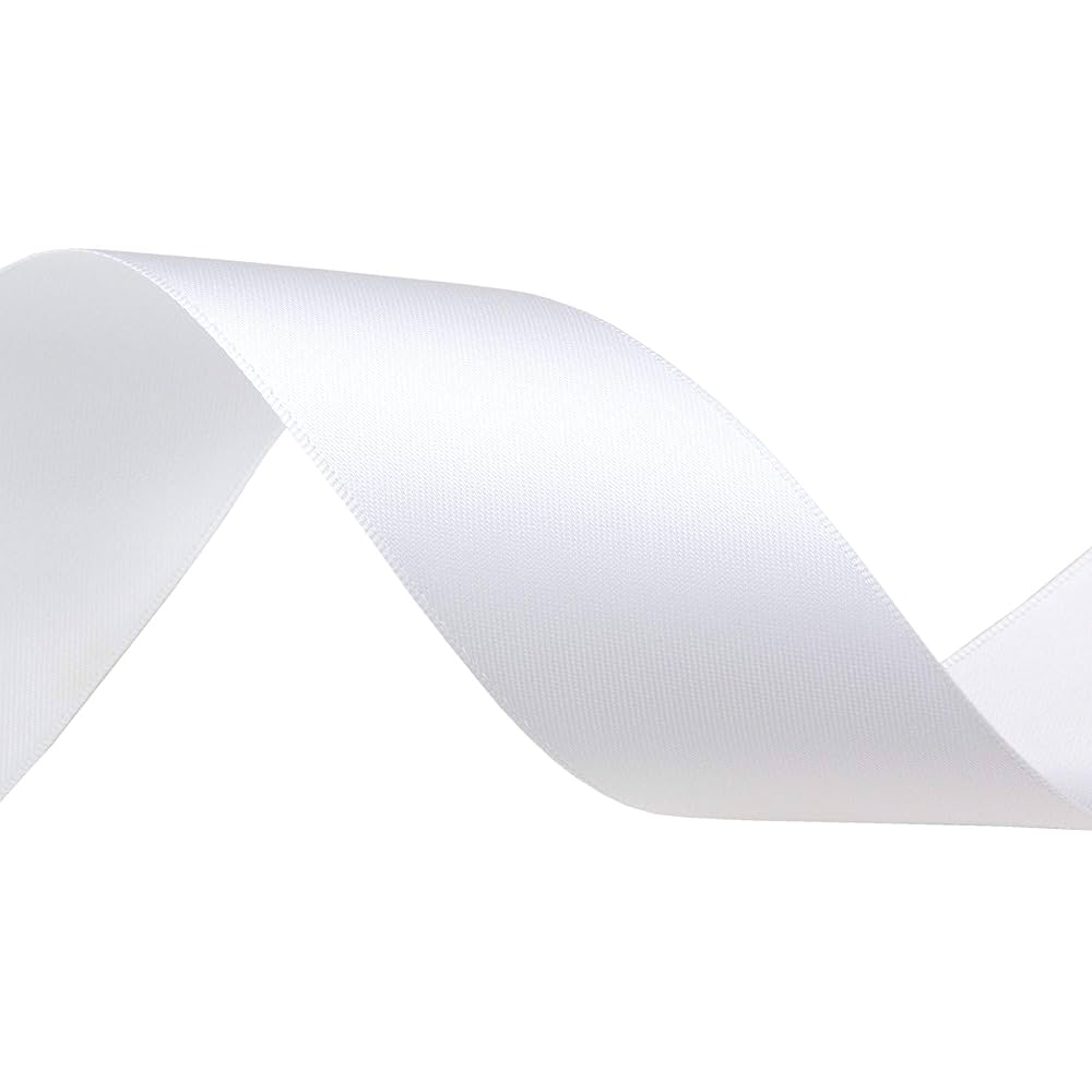 Amazon.com: VATIN Double Face White Satin Ribbon 1-1/2