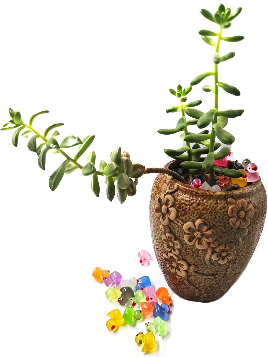 200個 ミニ樹脂発光 小さなアヒル 暗闇で光る 誕生日パーティーギフト 水族館 DIY スライム ドールハウス 装飾アクセサリー