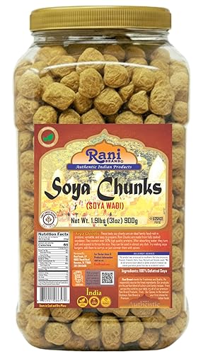 Rani Soya Chunks Nuggets (High Protien) Vadi, 31oz (1.9lbs) 900g ~ All Natural, Salt-Free | Vegan | No Colors | Gluten Friendly | NON-GMO | Kosher |