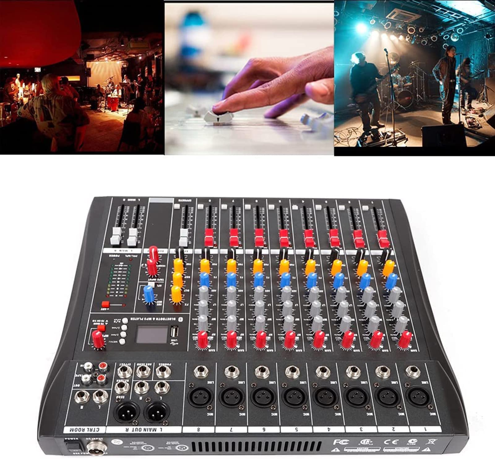 Buy Arrvweer Professional Live Studio Mixer,8 Channels Bluetooth Live