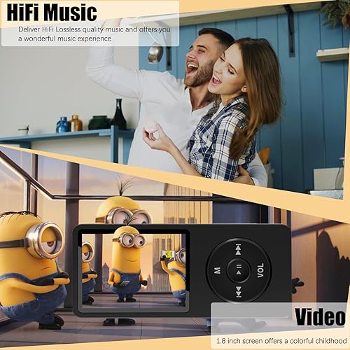 Miniatura 5 de Reproductor de MP3 con Bluetooth y altavoz, reproductor de música MP3 de 32 GB, extensión de almacenamiento de hasta 128 GB, reproductores MP3