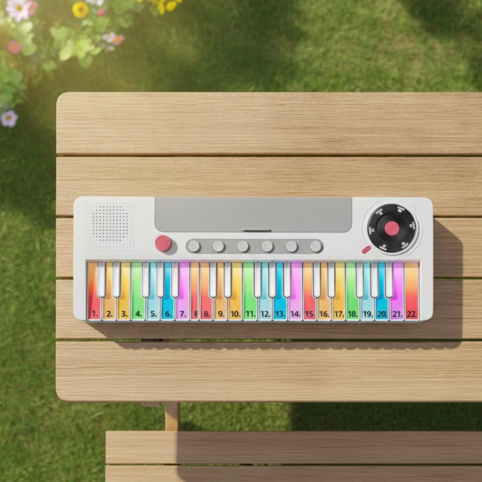 Teclado con 22 Teclas No Tóxico Teclado Juguete Portátil Piano para Niños, Regalo