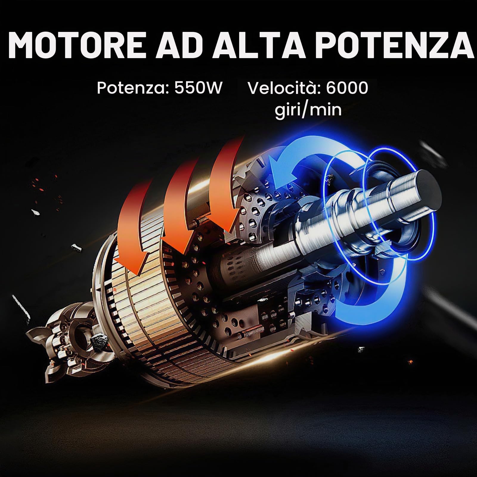 Fresa da giardino, mini motozappa, batteria da 21 V, 550 W, larghezza di lavoro 30 cm, profondità di lavoro 200 mm, 4 robusti coltelli da hacking, manico pieghevole, per piccole aiuole e giardino (2
