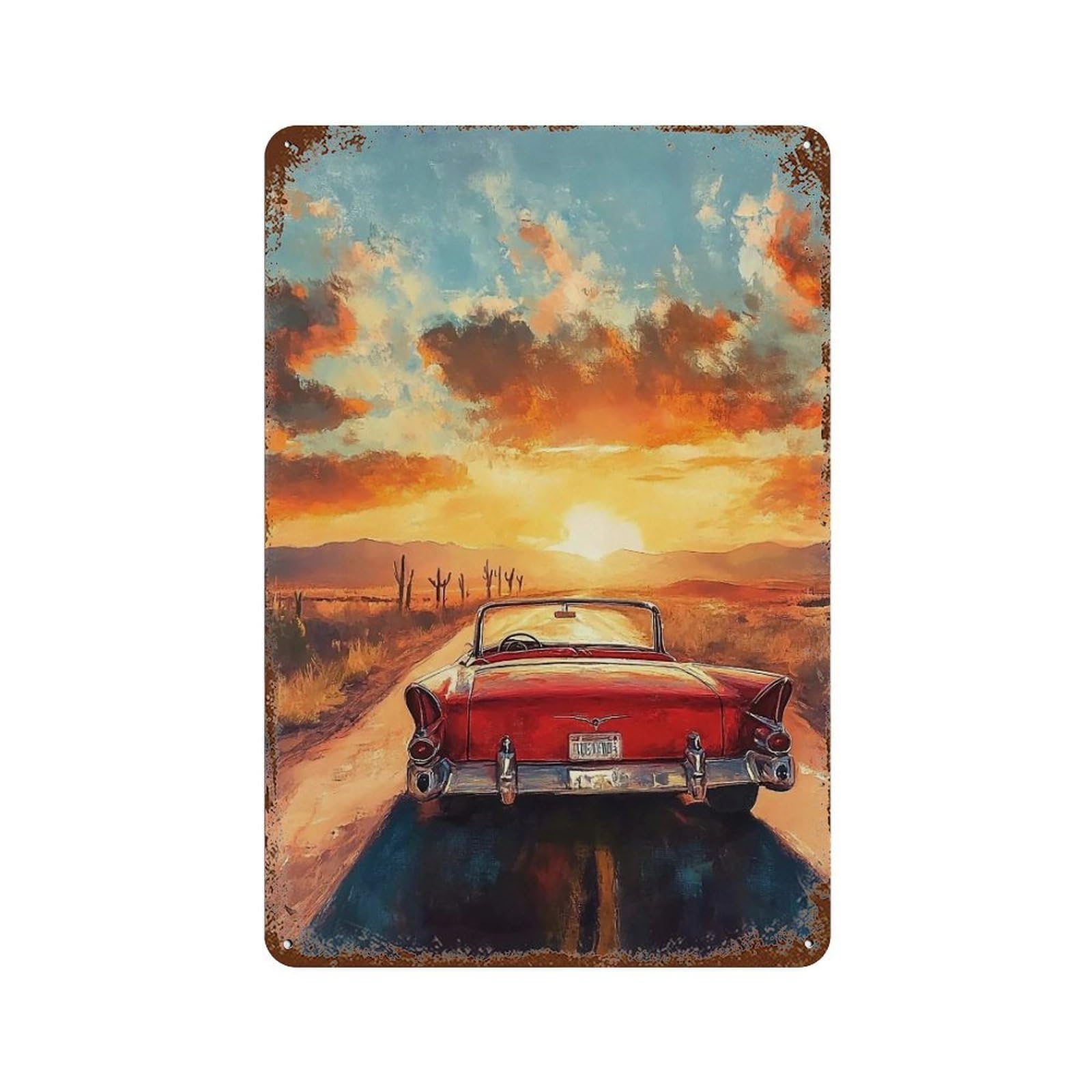 HUERYRYHY Retro Metal Tin Sign for Coffee Club Decor, 20x30 cm