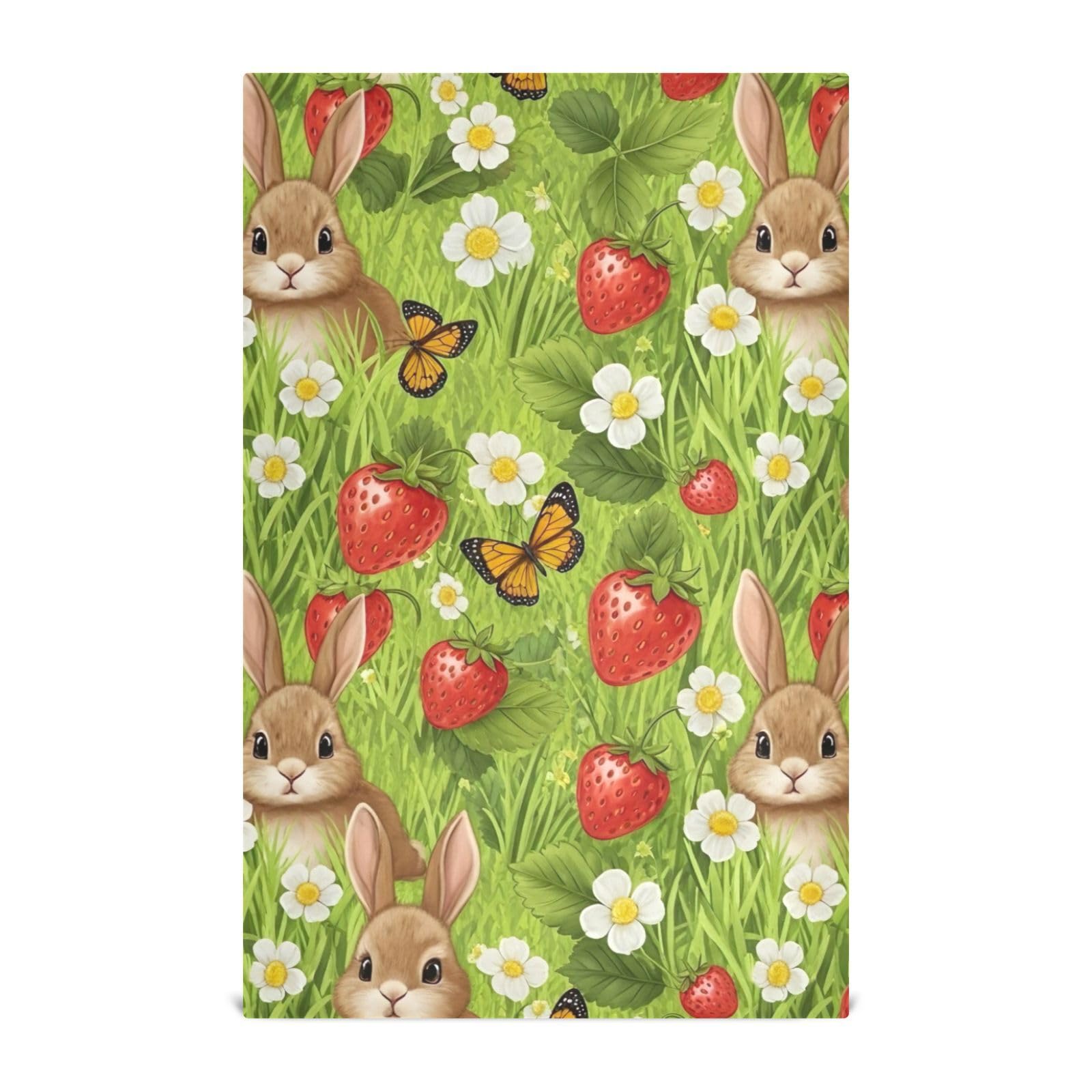 Torchons vaisselle absorbants GAIREG lot de 6 essuie-tout lavables motif lapin marron 71x45cm