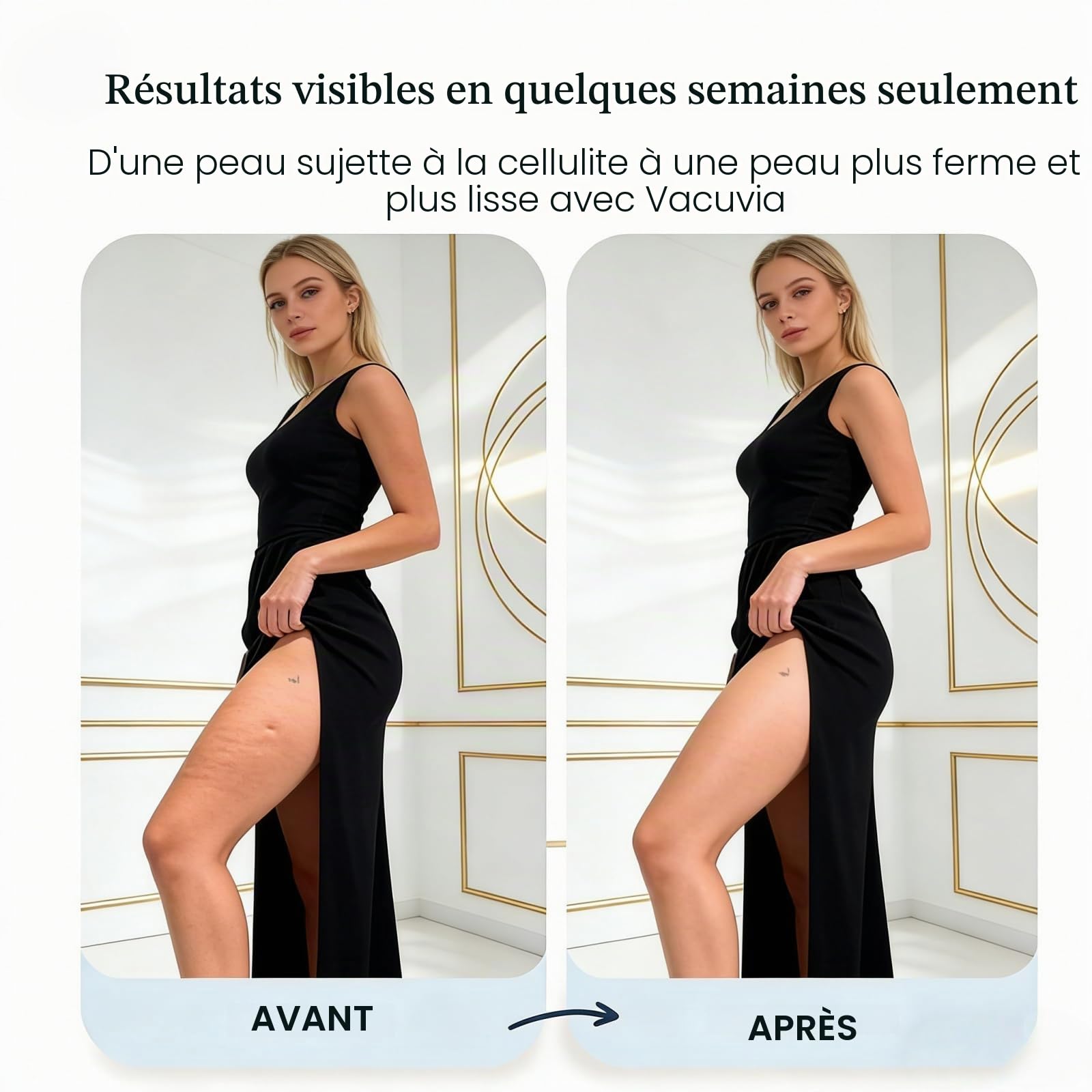 Vacuvia Appareil de massage 4 en 1 contre la cellulite – Vide & Gua Sha électrique, peau plus ferme et meilleure circulation sanguine, massage en profondeur avec chaleur, pour tout le corps