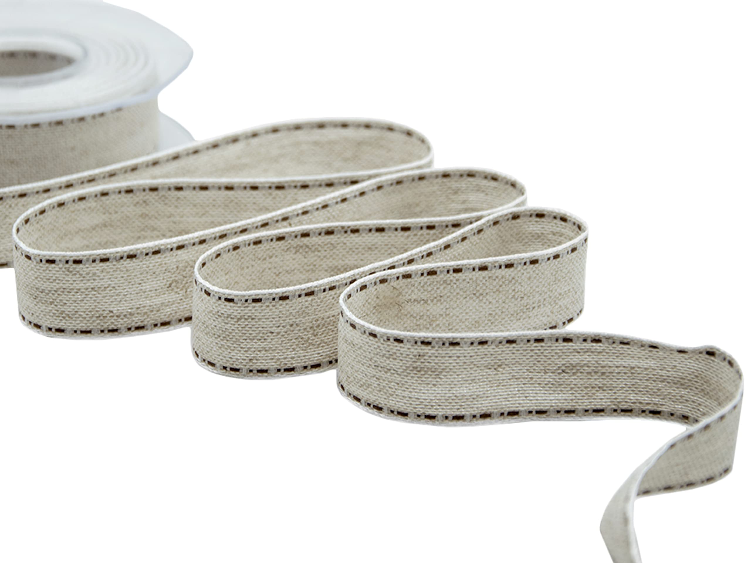 Furlanis Ribbon, Linen, Brown, 26 mm x 10 m