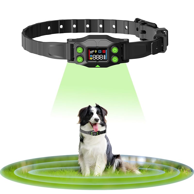 Coleira GPS para cães com cerca virtual, alertas sonoro e vibratório AEZ F830 PLUS, preta
