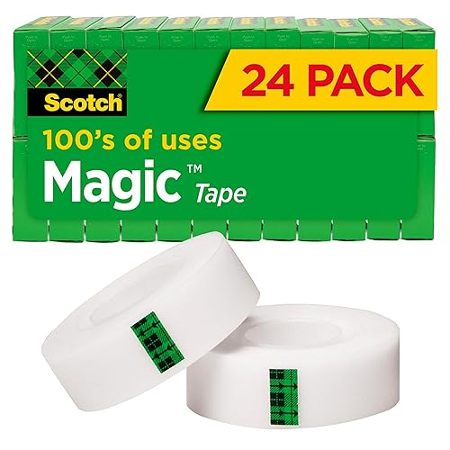 Miniatura 1 de Scotch Cinta mágica 24 rollos ideal para envolver regalos numerosas aplicaciones invisible diseñada para reparar 34 x 1000 pulgadas en caja 810K24