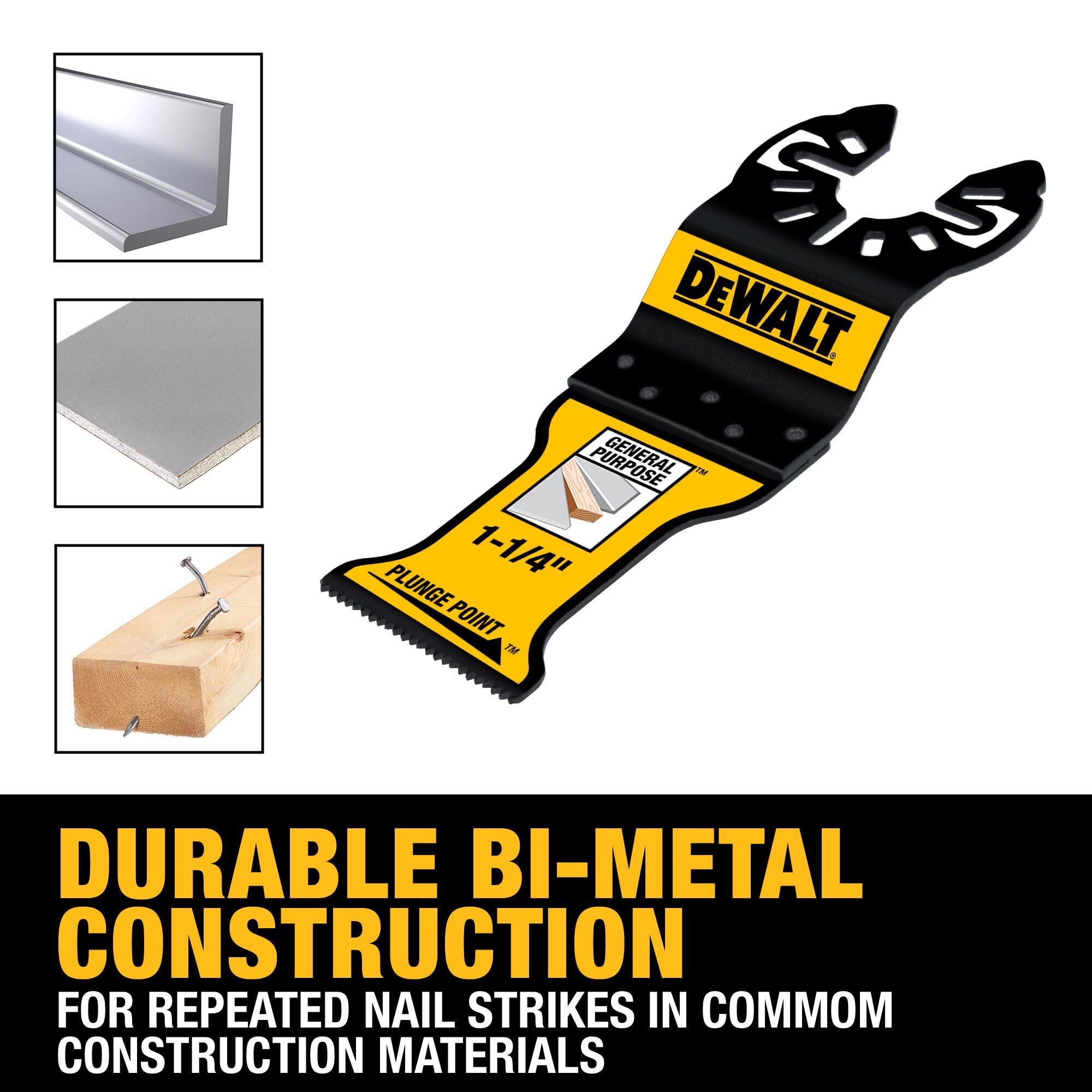 DEWALT Elite Series - Cuchillas oscilantes para herramientas, metal y madera, uso general, paquete de 3 (DWA4258C-3)
