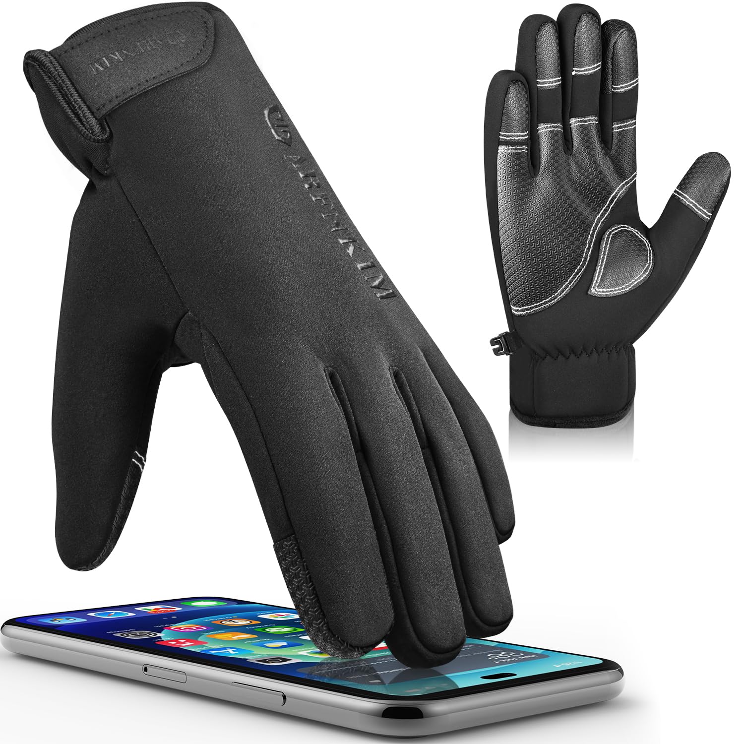 Koudebestendige Fiets Handschoenen ARFNKIM Winterhandschoenen - Waterdicht, Winddicht, Met Fleecevoering En Touchscreen - Voor Skiën, Fietsen, Wandelen (heren) Best Gloves For Extreme Cold