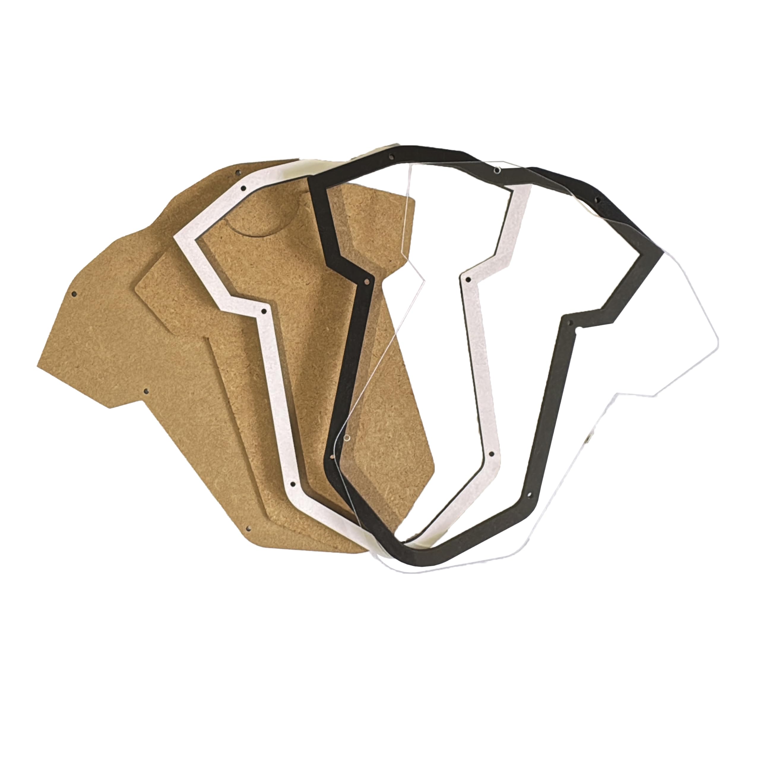 ShapeFrame Cadre photo pour body de bébé - Cadre en bois avec joint d'ombrage 3D et contours découpés - Cadre élégant pour premiers vêtements - Cadre souvenir durable avec support
