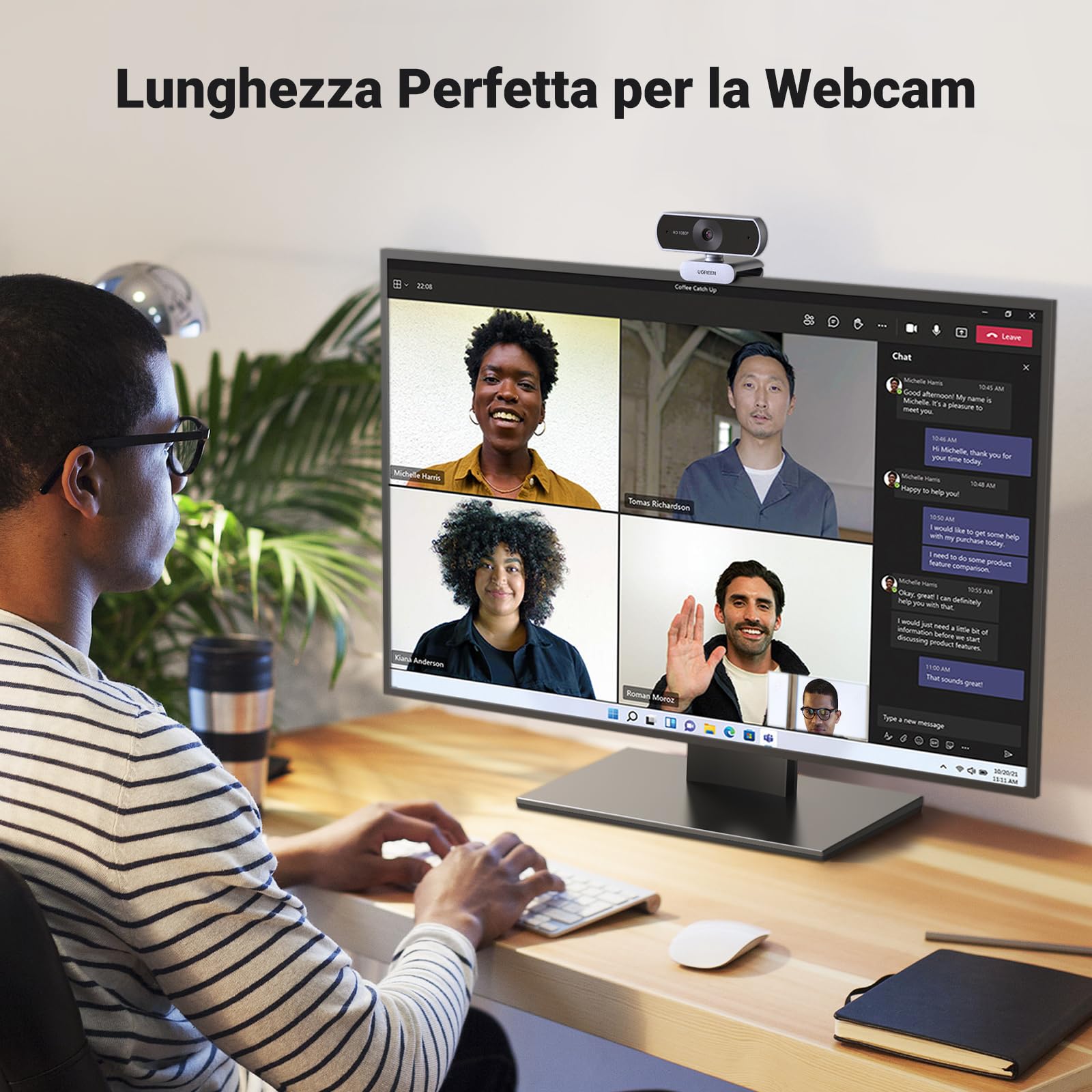 UGREEN Cavo Prolunga USB 3.0 Placcato Oro Cable Maschio A Femmina A 5Gbps per Stampante, Mouse, Tastiera, Hub, Pendrive, Controller, Occhiali VR, Unità Esterna (1M)