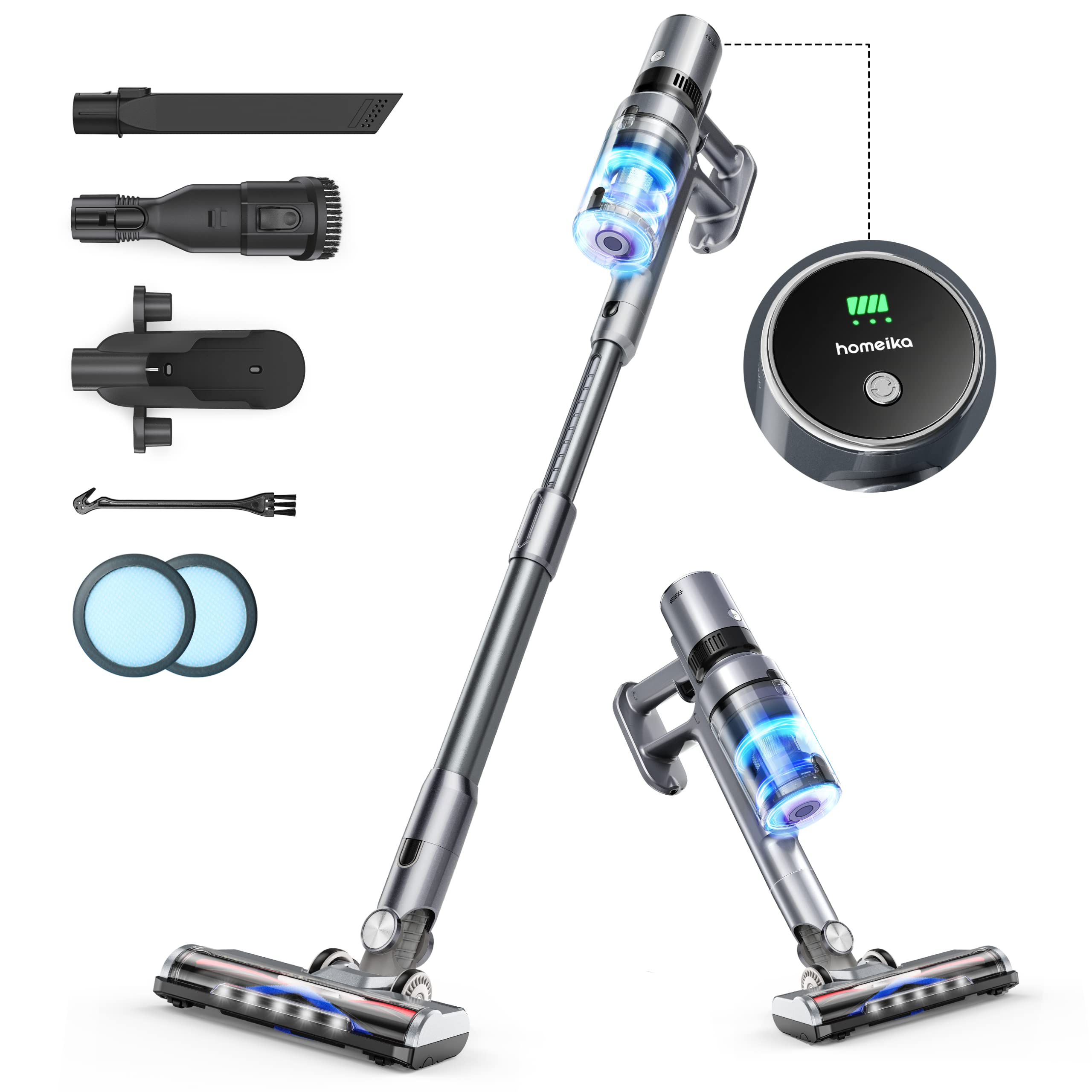 Buy Upgraded Cordless Vacuum Cleaner 6 in 1, Homeika 25000Pa Powerful