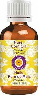 DeveHerbes Pure Cold Pressed Corn Oil | Natural Undiluted Carrier for Skin Massage & Essential Oils | Lightweight Non-Sticky 30ml