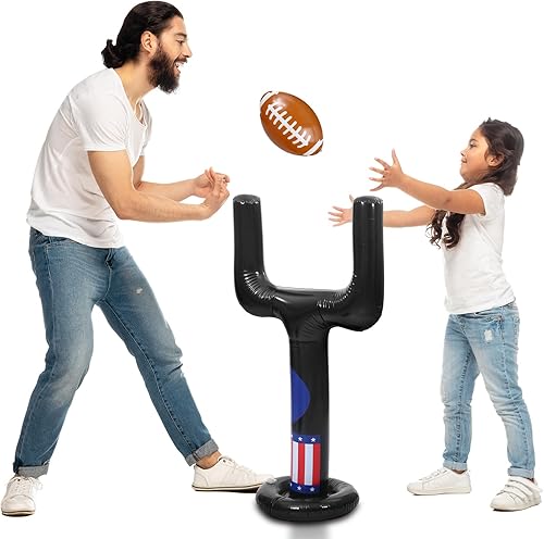 Miniatura 2 de Juego de fútbol inflable jumbo con pelota de fútbol con pelota de fútbol, poste de portería de fútbol, accesorios de fútbol al aire libre, juguetes
