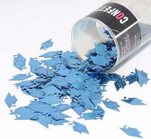 Gorra de graduación de confeti Blue Sky - Paquete al por menor #8416 QS0