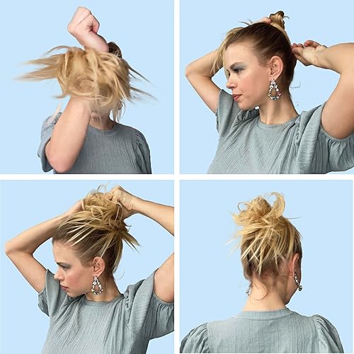 Miniatura 5 de PRETTYSHOP Pieza para el cabello de goma Voluminoso rizado y desordenado moño, 1