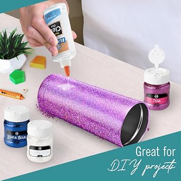 Glitter Bulk, Light Blue Fine Glitter for Crafts, Resin and Scrapbooking 4 OZ Shaker Bottles Great for Tumblers and Crafts