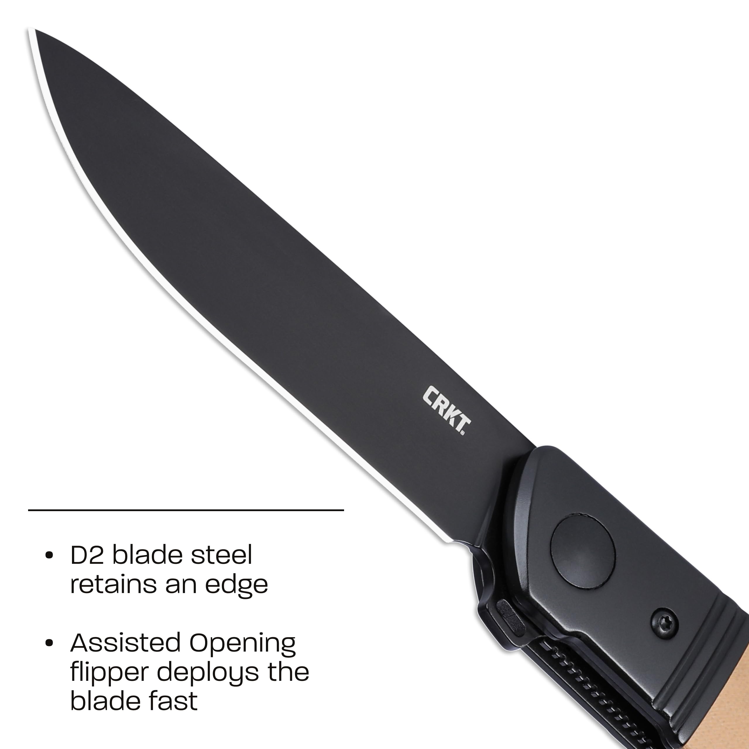 Amazon.com: CRKT Bamboozled Black and Tan Everyday Carry EDC
