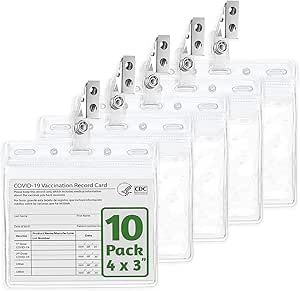 Aazon.co : EcoEarth Horizontal PVC ID Badge Holder With Etal Clips & Vinyl Straps With Soft - View #8