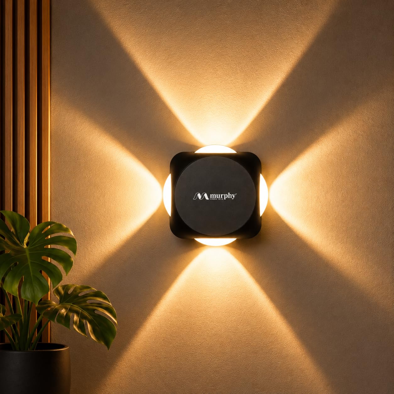 Murphy LED Outdoor Up/Down Wall Light - 6W, Warm White, (4 Multi-Directional Beams), IP65 Waterproof Aluminum Body, Pack of 1 (2-Year Warranty)-image-13