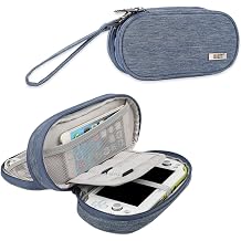 BUBM Double Compartment Storage Case Compatible with PS Vita and PSP, Protective Carrying bag, Portable Travel Organizer Case Compatible with PSV and Other Accessories, Blue