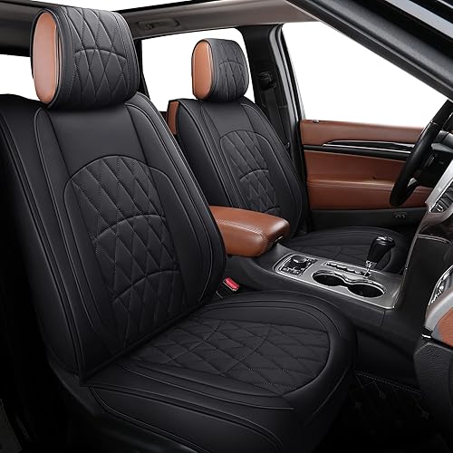 YIERTAI Jeep Grand Cherokee - Juego completo de fundas de asiento para camioneta Laredo Limited Classic Trailhawk 2011-2024, compatible con bolsas