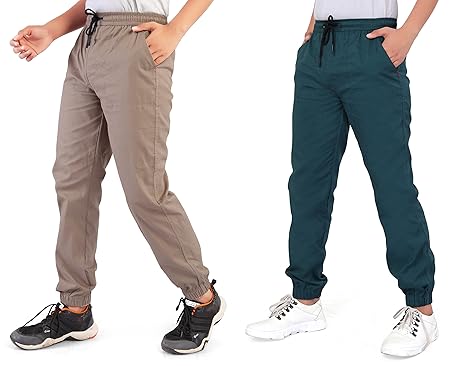 UNO Boys' Regular Fit Trackpants (Pack of 2)