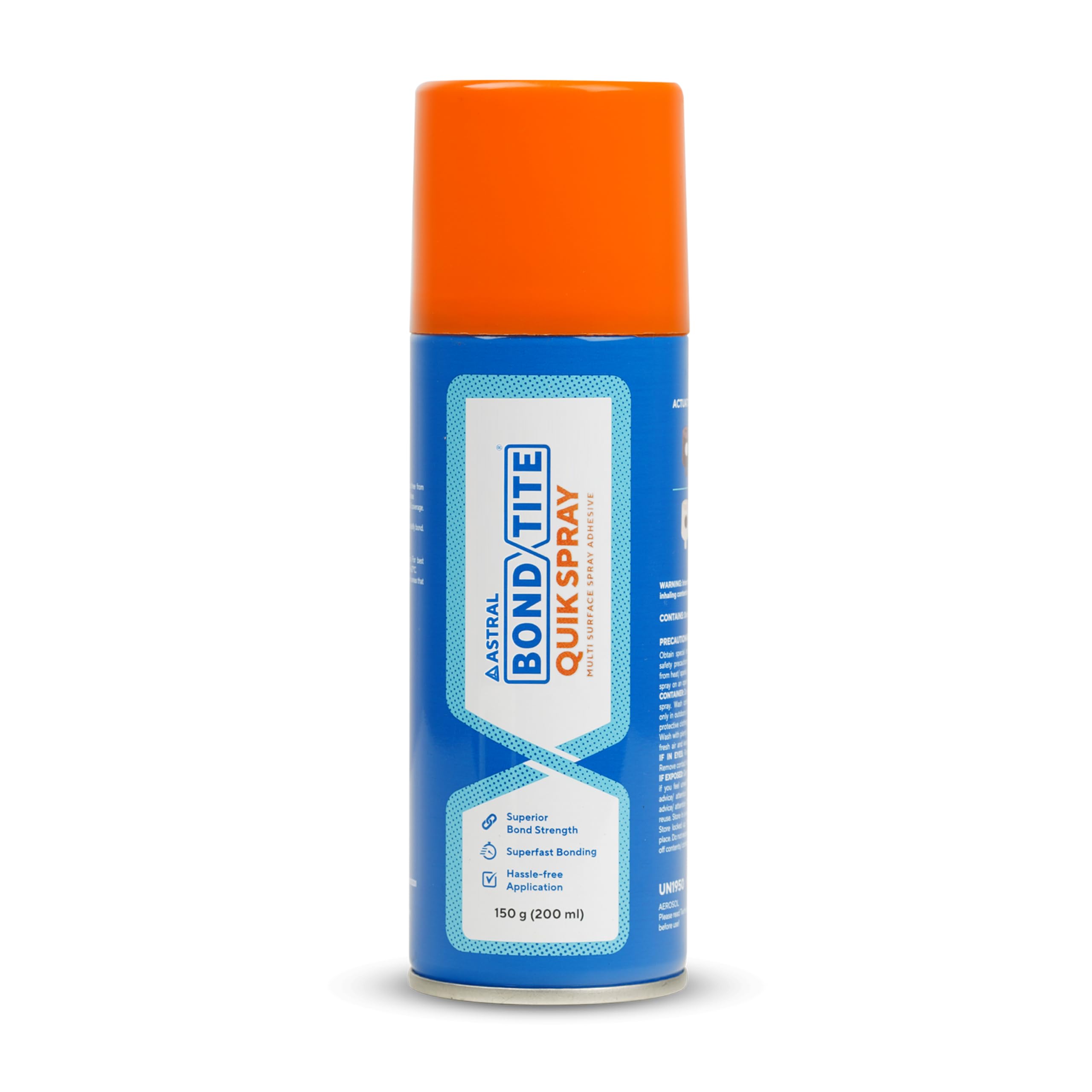 Bondtite Quik Spray, Super-Fast Bonding High-Strength DIY Sprayable Adhesive, Multi-Purpose Glue for Crafts, Woodworking, and Household Repairs, Heat Resistant up to 120°C, 200ml-image-27